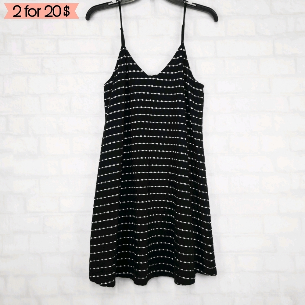 LOFT | Black/White Stripe Stitch Beach Cover-up